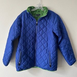 Lands’ End Women’s Prima-Loft Quilted Lightweight Coat Size XL 18/20 Blue